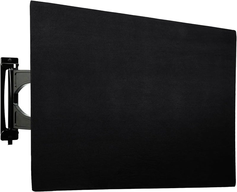 DOBOLAN Indoor TV dust cover, elastic fabric with adjustable size, Suitable for most brands of 46-50 inch flat or curved TVs(Black, 46 - 50 inches) - Image 1